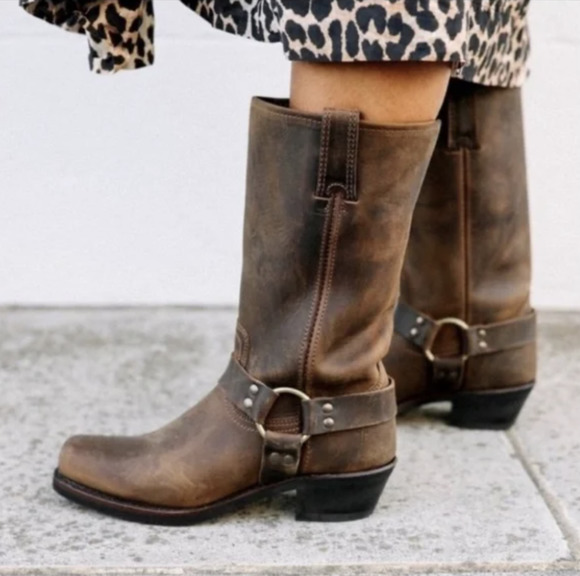 Distressed Moto Boots